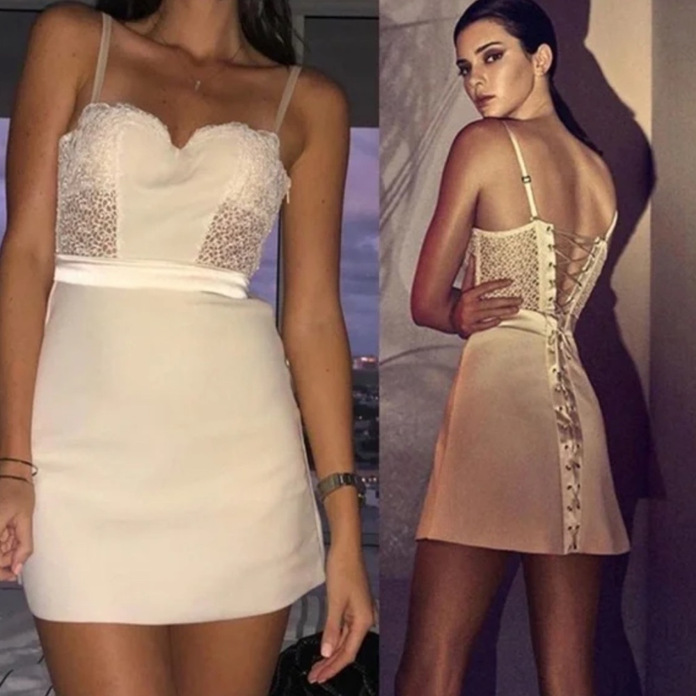La Perla Macrame Corset Back Dress